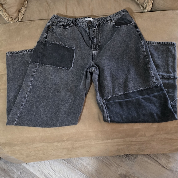 Garage  Boyfriend Patchwork Jeans - Dark Gray Size 13/31 - Picture 1 of 3